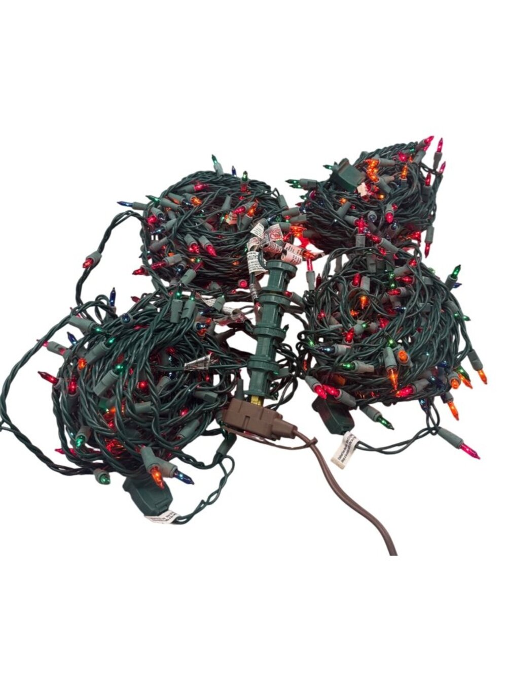 Multicolor Holiday String Colored Lights Green Wire  4  Sets Indoor/Outdoor READ